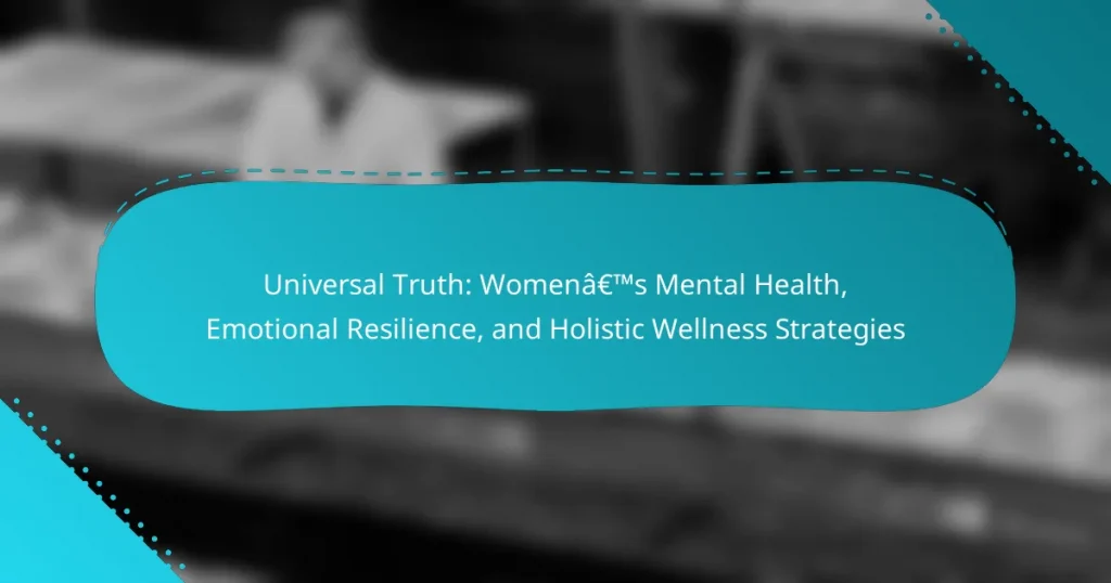 Universal Truth: Women’s Mental Health, Emotional Resilience, and Holistic Wellness Strategies