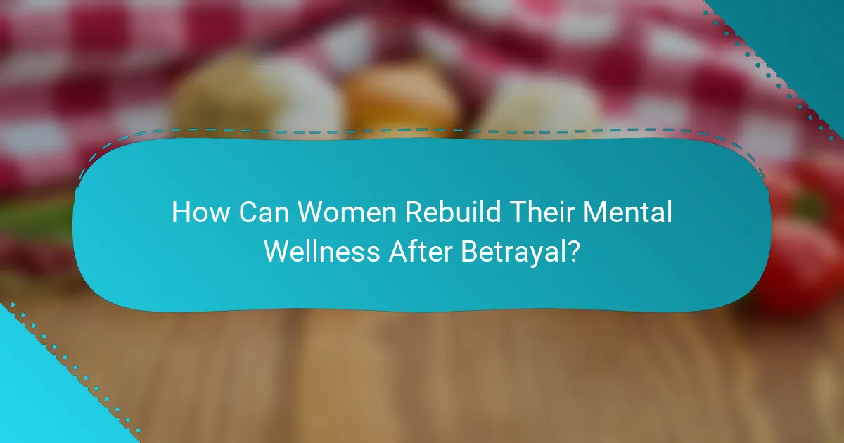How Can Women Rebuild Their Mental Wellness After Betrayal?