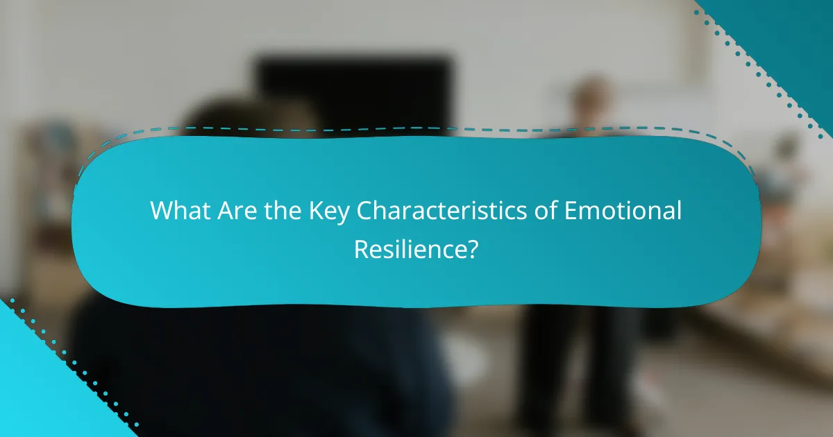 What Are the Key Characteristics of Emotional Resilience?